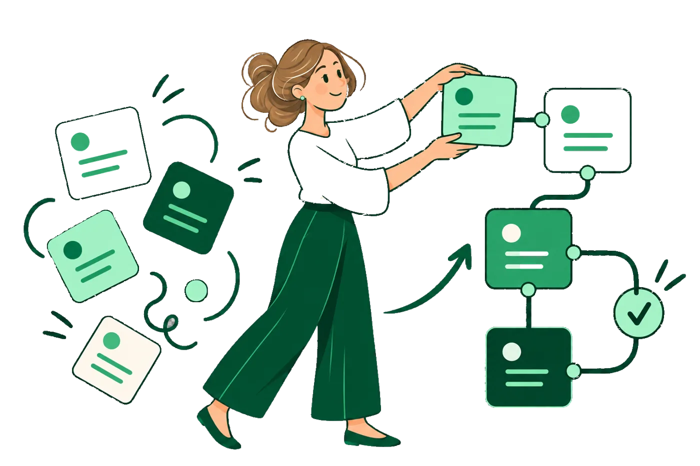 Optimalisatiesprint — illustratie van systemen die gekoppeld worden